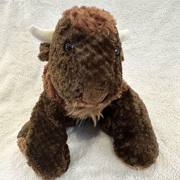 Mary Meyer Brown Buddy Buffalo Bison Flip Flops 12" Soft Floppy Plush Stuffed - Picture 3 of 7